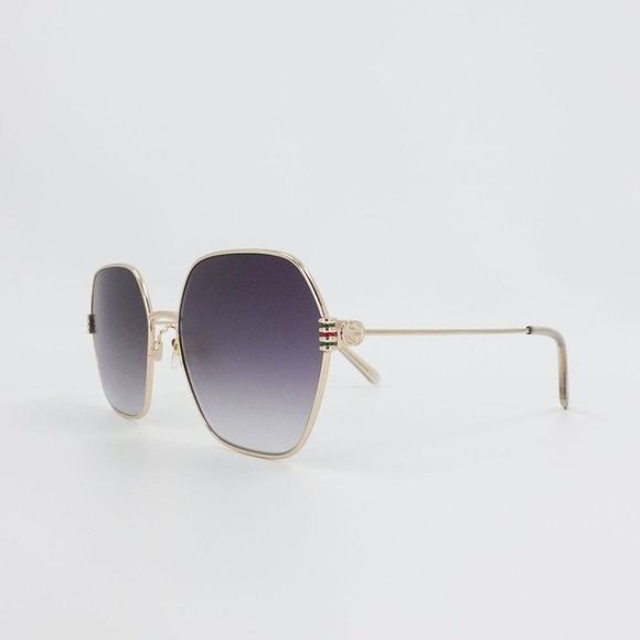 Gucci GG1285 Women's Square Sunglasses Black - Picture 13 of 14